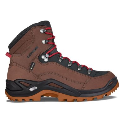 Lowa | Herren Renegade GTX Mid, Mahagoni/Rot | Schneller Versand