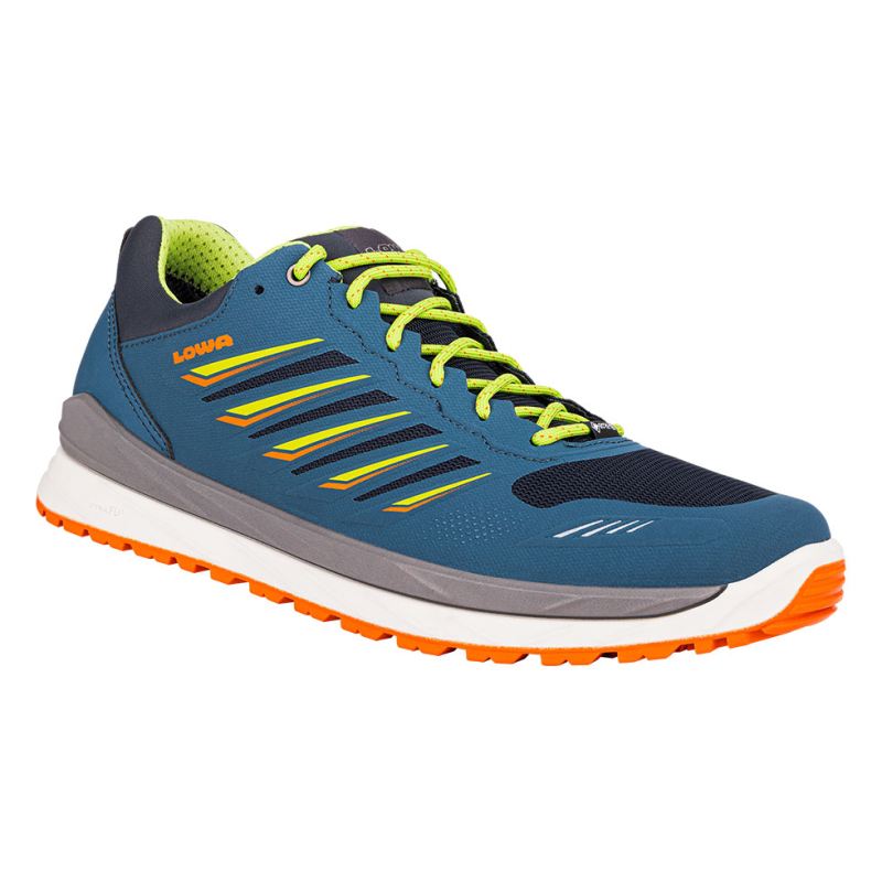 Lowa | Herren Axos GTX Lo – Stahlblau/Limette | Schneller Versand