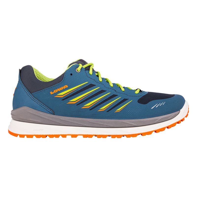 Lowa | Herren Axos GTX Lo – Stahlblau/Limette | Schneller Versand