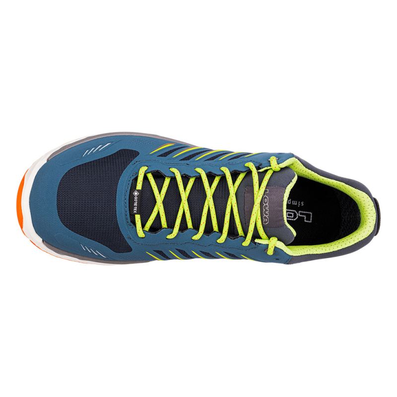 Lowa | Herren Axos GTX Lo – Stahlblau/Limette | Schneller Versand