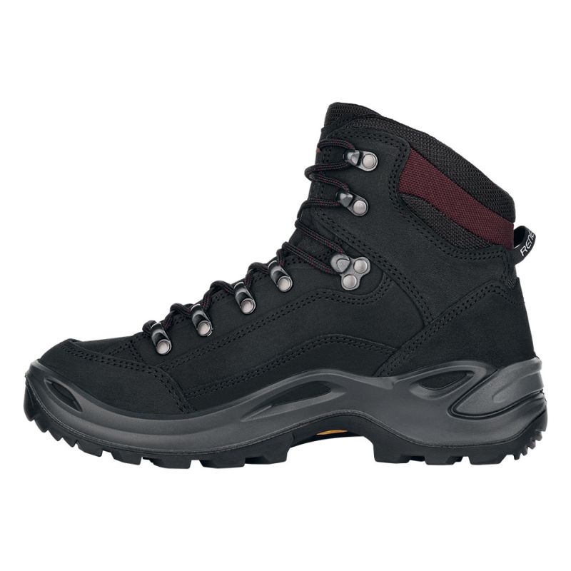 Lowa | Damen Renegade GTX Mid Ws – Schwarz/Burgund | Sofort lieferbar