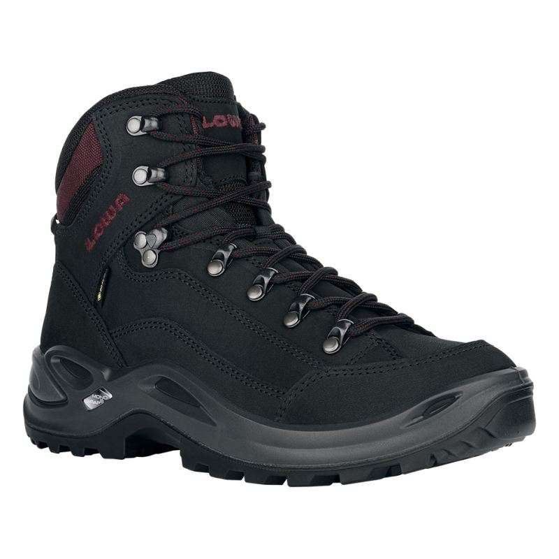 Lowa | Damen Renegade GTX Mid Ws – Schwarz/Burgund | Sofort lieferbar