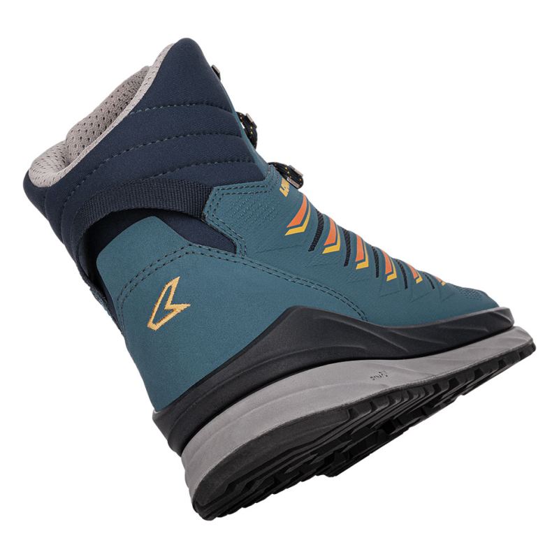 Lowa | Herren Axos GTX Mid, Stahlblau/Orange | Schneller Versand