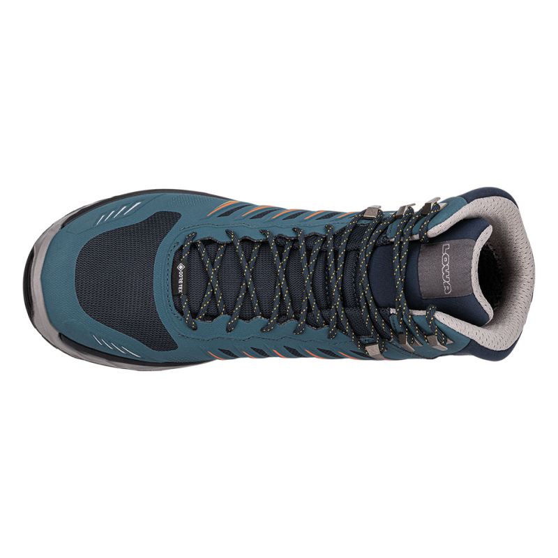 Lowa | Herren Axos GTX Mid, Stahlblau/Orange | Schneller Versand