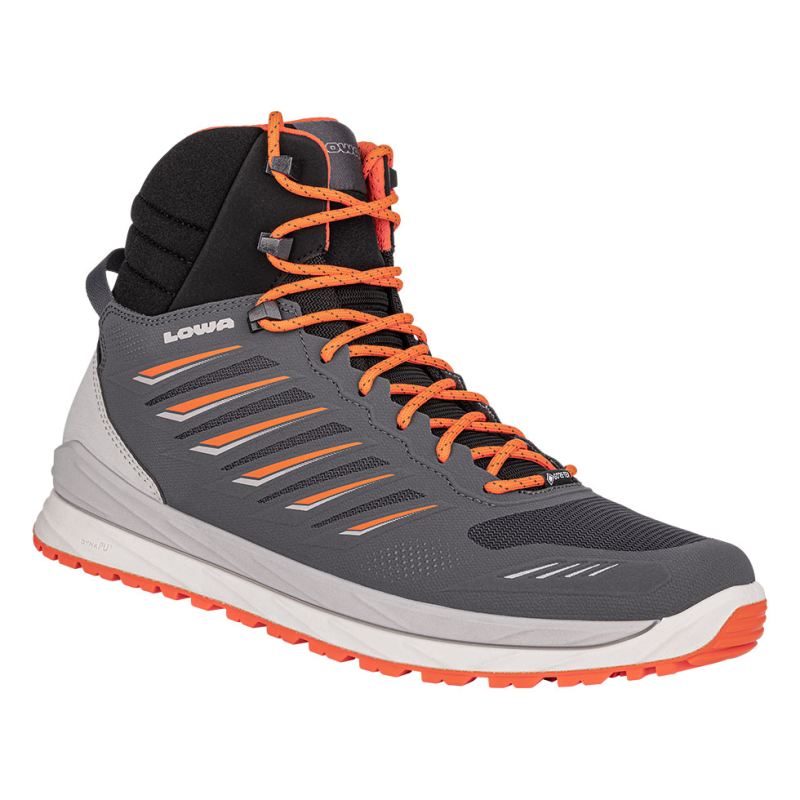 Lowa | Herren Axos GTX Mid, Graphit/Flame | Schneller Versand